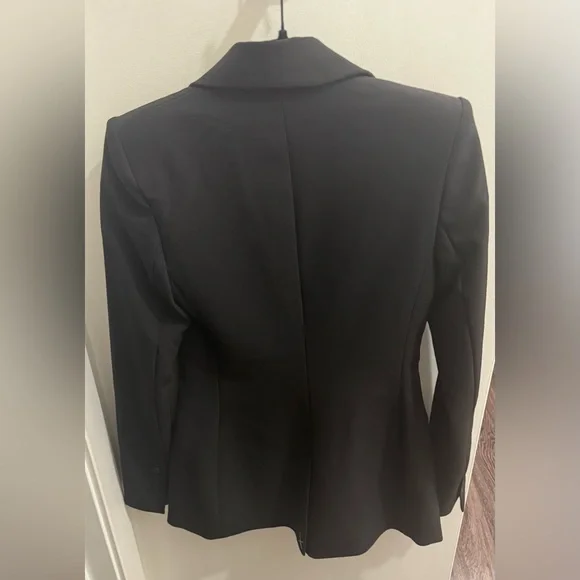 NWT Express Black Blazer with Gold Chain Trim Detail - Picture 7 of 9